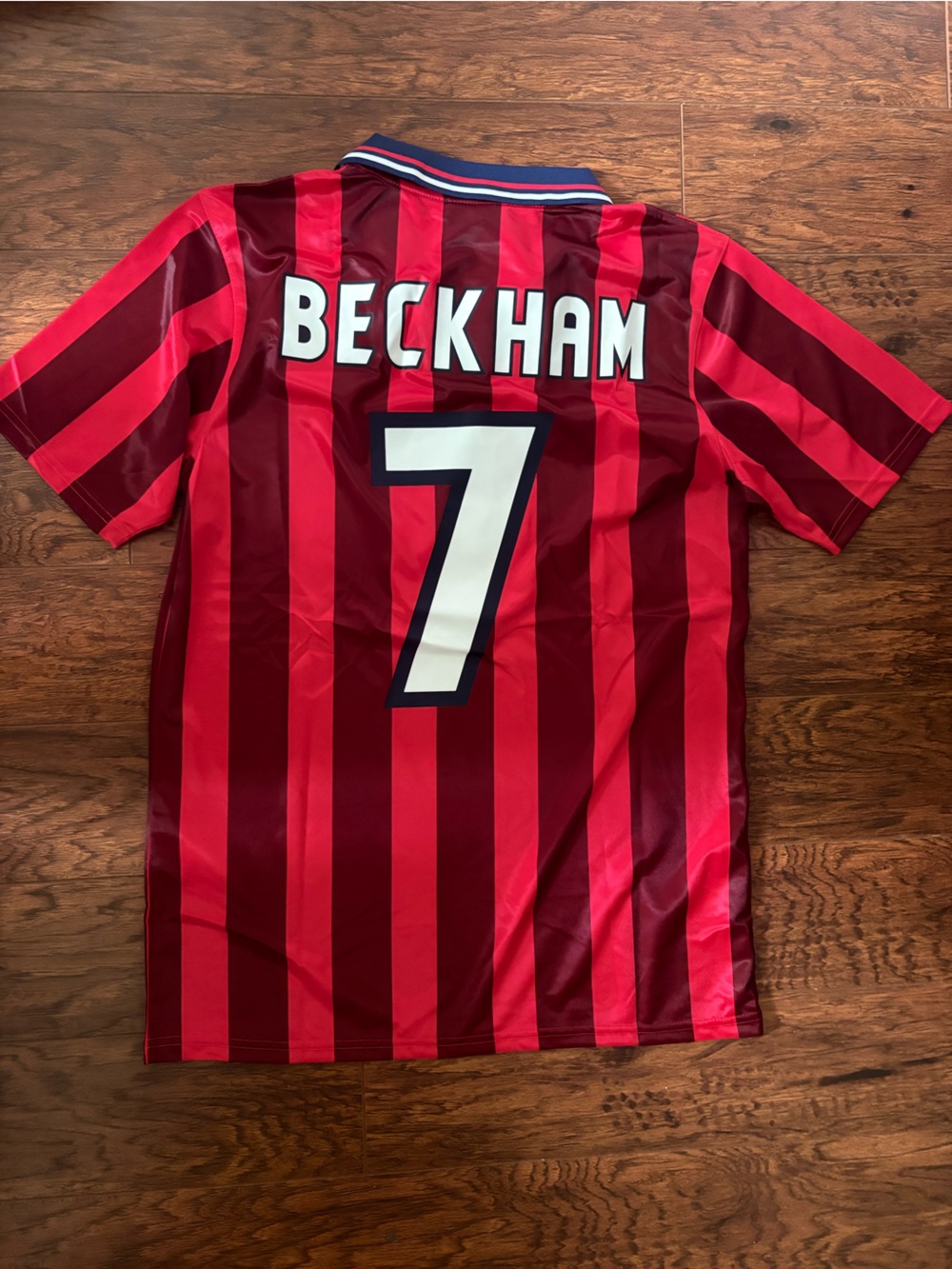 Umbro Red and Dark Red Beckham #7 Soccer Jersey